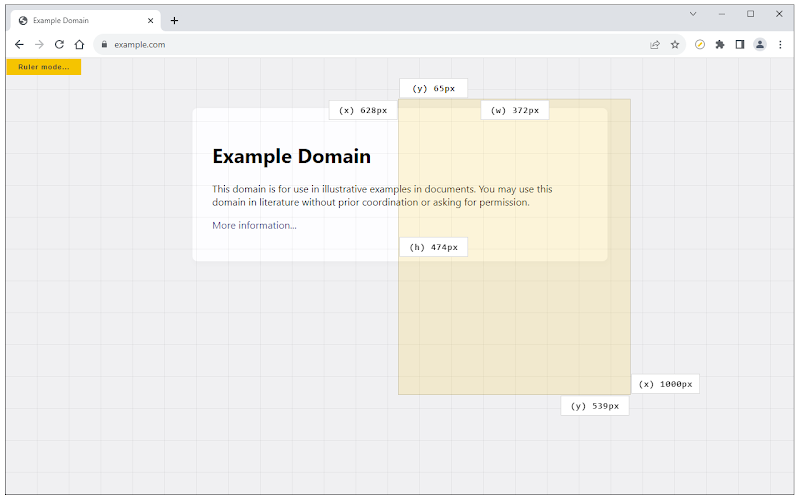 Page Ruler Chrome Extension