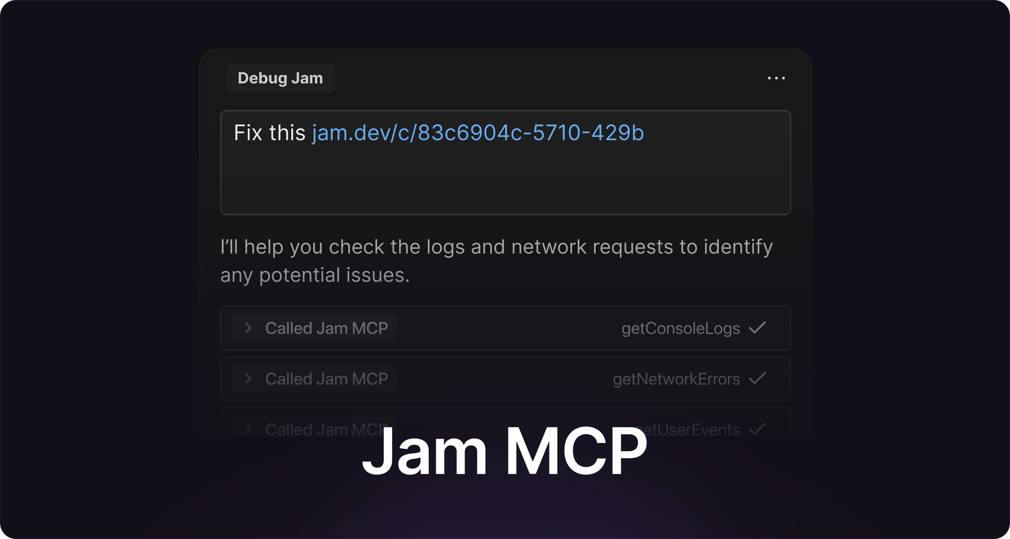 Meet the new Jam MCP